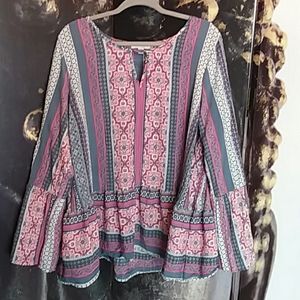 Kim Rogers (Curvy) Peasant Top